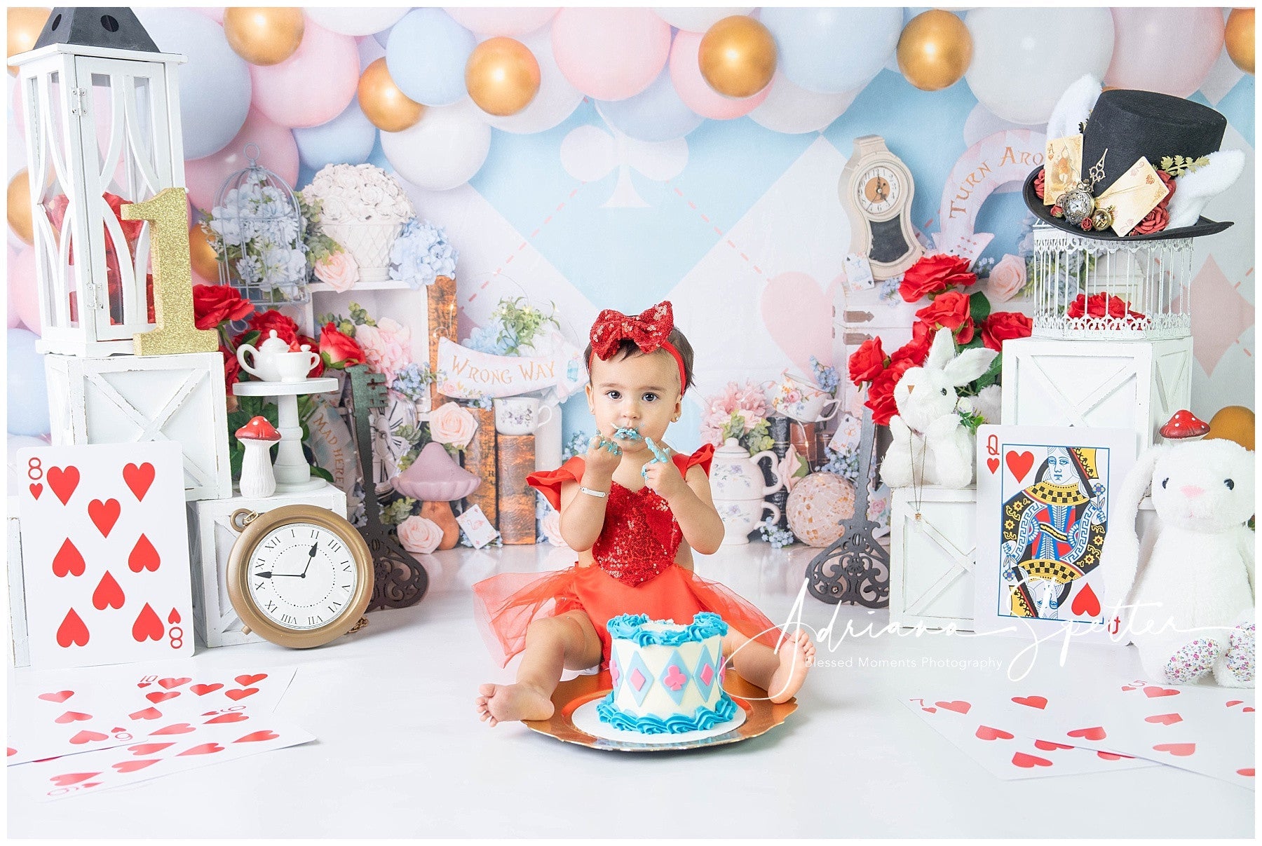 Neugeborenen-Fotohintergrund Pastellfarbenes Wunderland Ballons Kinder-Fotohintergrund MRR9-133