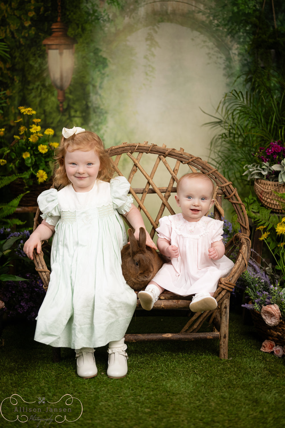 Zauberwald-Fotohintergrund Magischer Nebelbogen Laternen Wald-Fotohintergrund MRR9-94