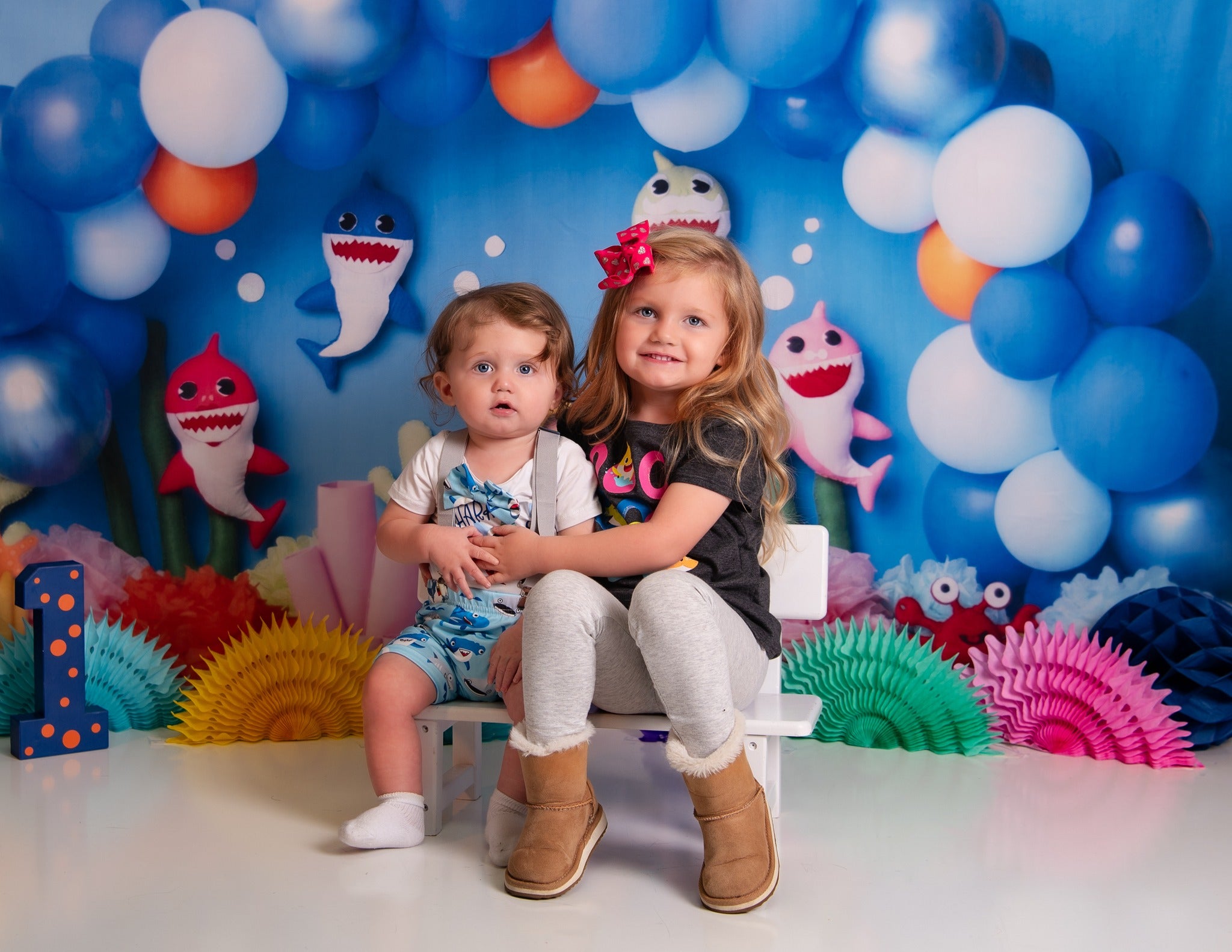 Kleiner Hai-Hintergrund für Kinderfotografie M5-24