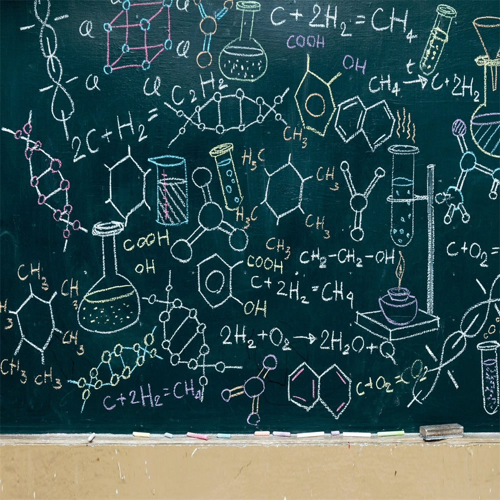 Zurück zu Schule Chemische Formel Tafel Hintergrund BRP7-31