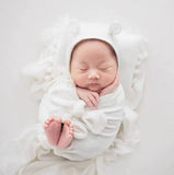 Neugeborenen-Fotografie Bogen Wrap Set (Hut + Kissen + Wrap) CL8