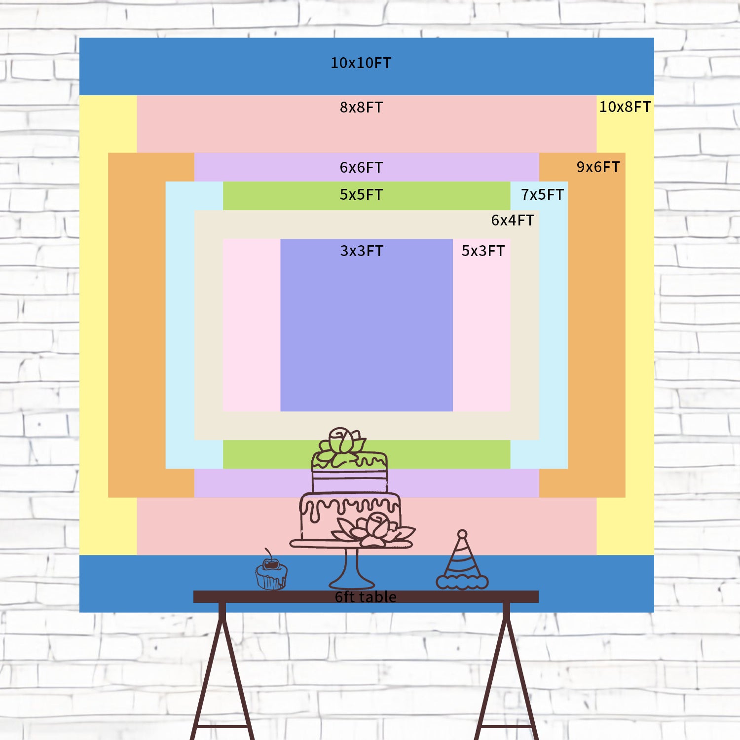 Benutzerdefinierte Made Geburtstag Backdrops Krone Ballon Backdrop CSH4-10