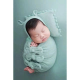 Neugeborenen-Fotografie Bogen Wrap Set (Hut + Kissen + Wrap) CL8