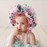 Neugeborenes Baby Fotografie Requisiten bunte Blume Kombination Kopfstück TS1