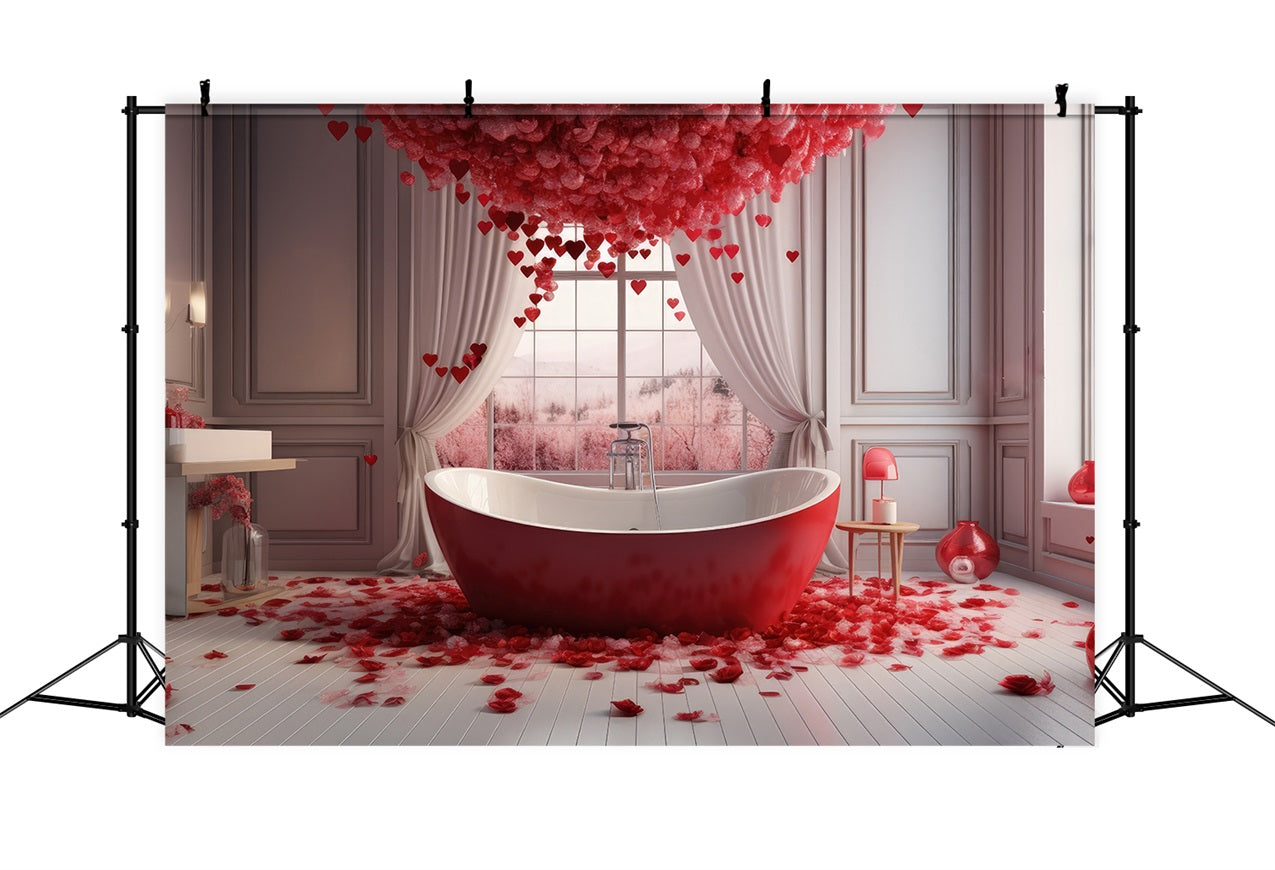 Valentinsparty Backdrop Rote Rose Bad Szene Hintergrund BRP1-145