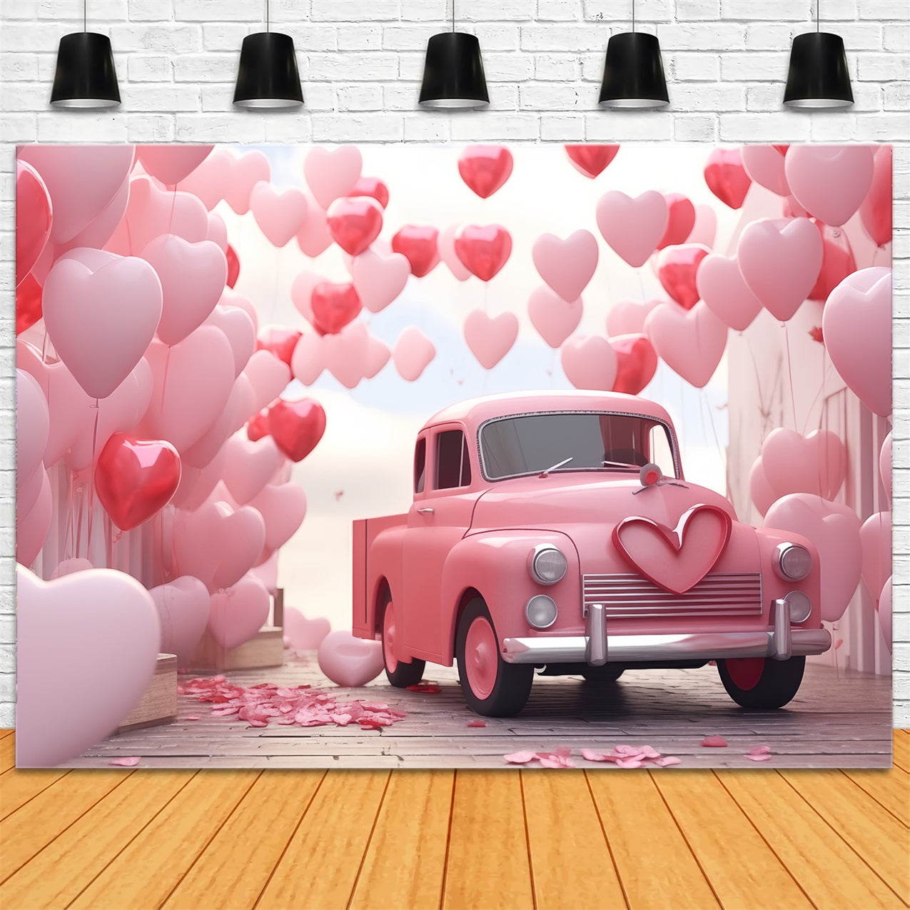 Backdrop Valentinstag Herz Ballon Liebe-Thema LKW Hintergrund BRP1-154