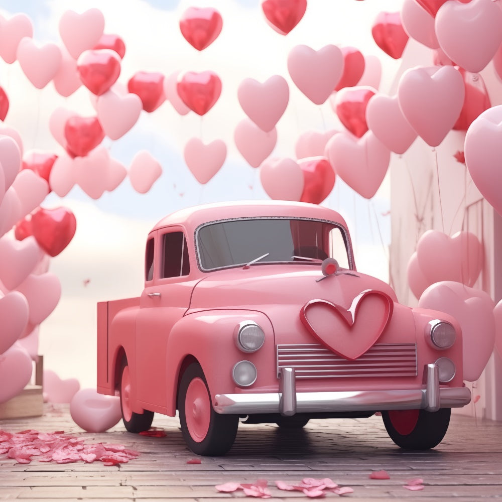 Backdrop Valentinstag Herz Ballon Liebe-Thema LKW Hintergrund BRP1-154