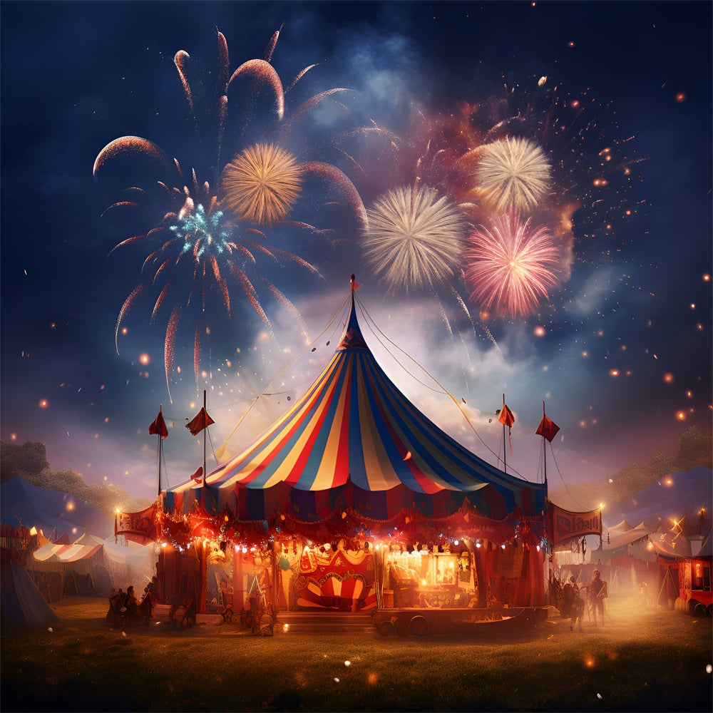 Zirkus Fotokulisse Buntes Karnevalszelt Feuerwerk Kulisse BRP1-179