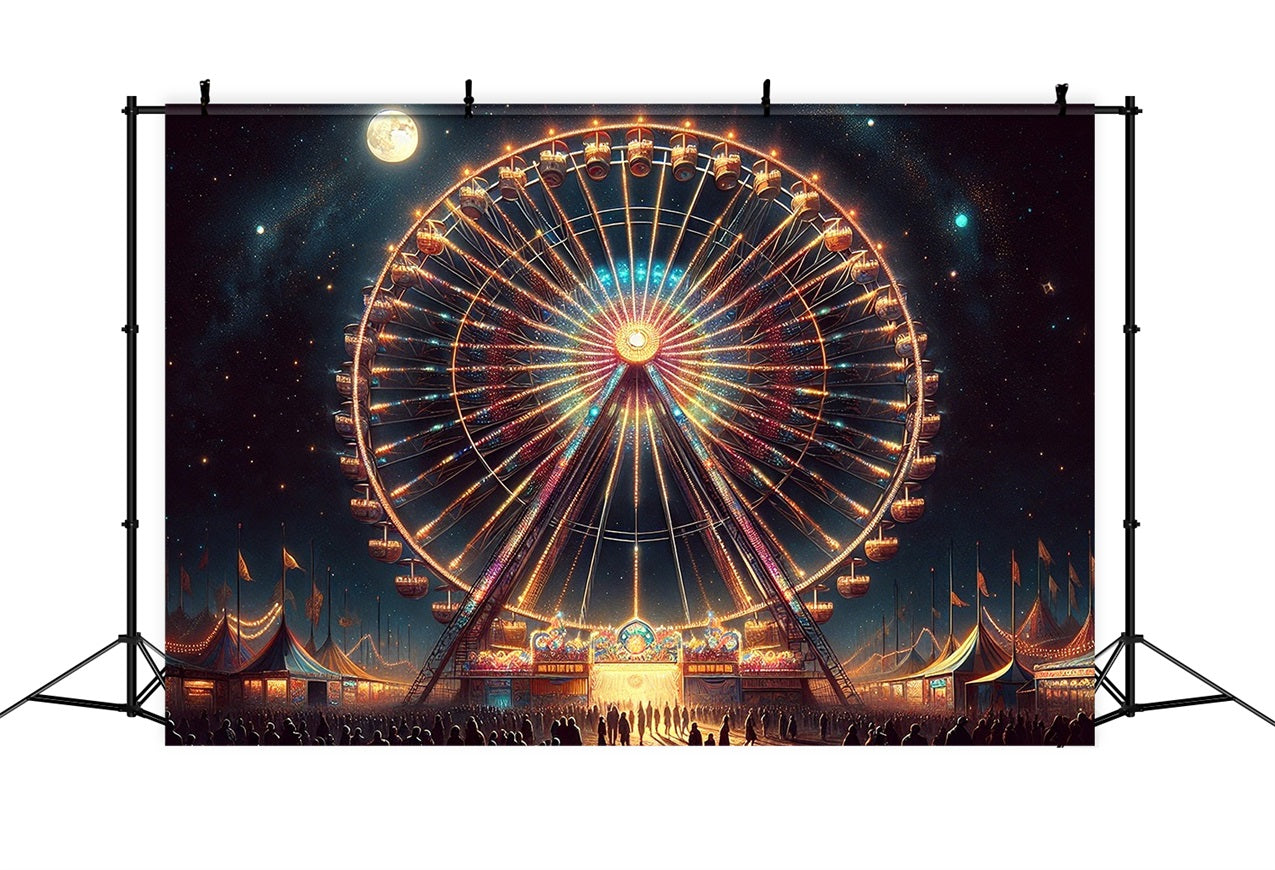 Backdrop Karneval Thema Starlit Riesenrad Nacht Backdrop BRP1-202