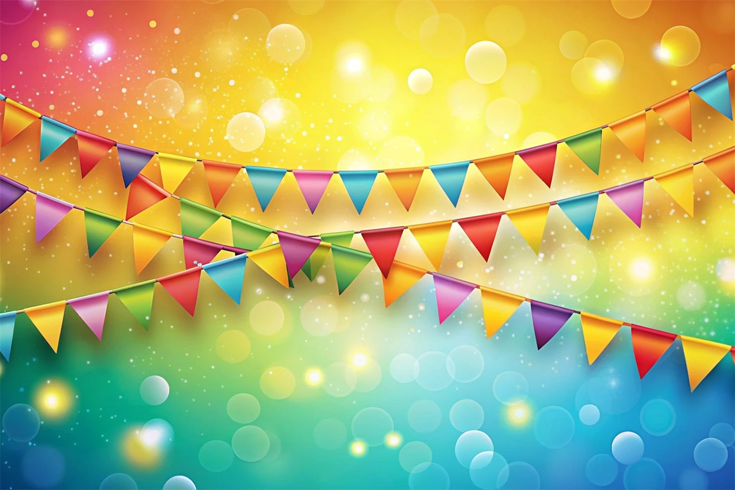 Karneval Backdrop Regenbogen Wimpel Girlande Festival Backdrop BRP1-203