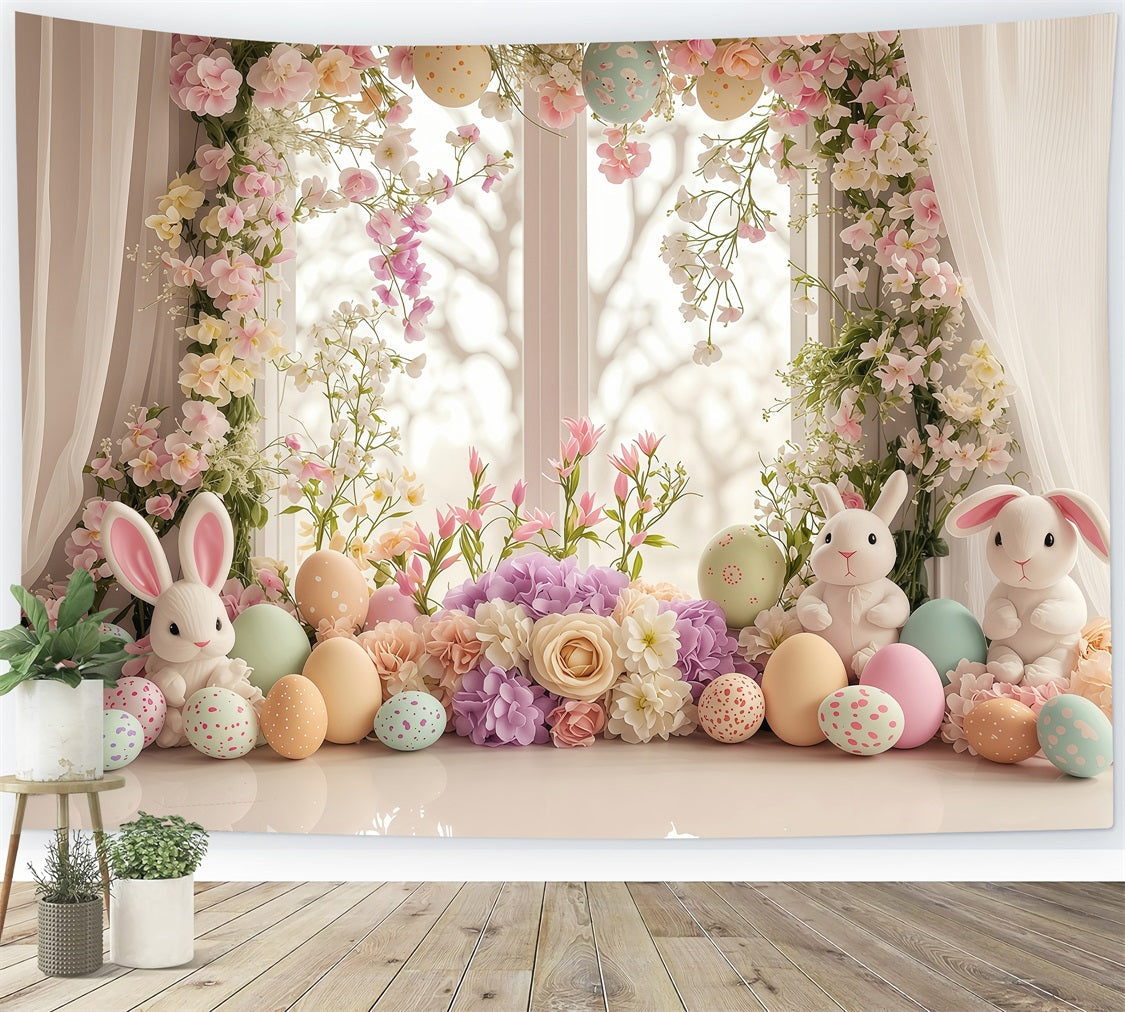 Ostern Fotokulisse Charme Fenster Hasen Hintergrund BRP1-213