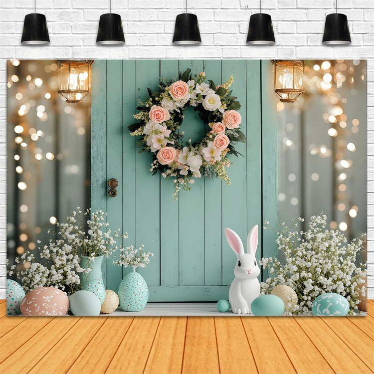 Ostern Backdrops Fotografie Kranz Hasen Ei Frühlingszeit Backdrop BRP1-220