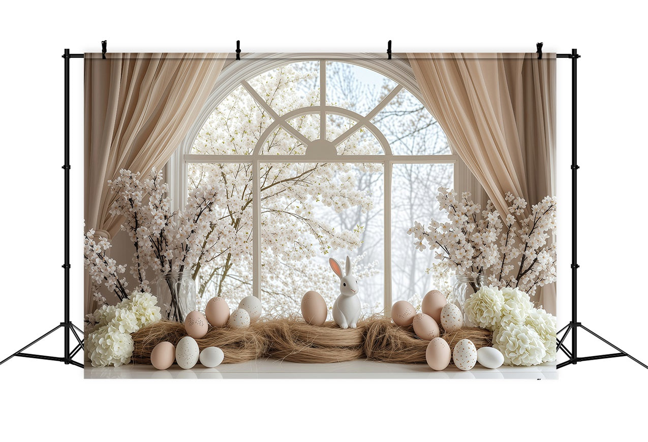 Ostern Backdrops Fotografie verträumt Frühling Fenster Hase Backdrop BRP1-222