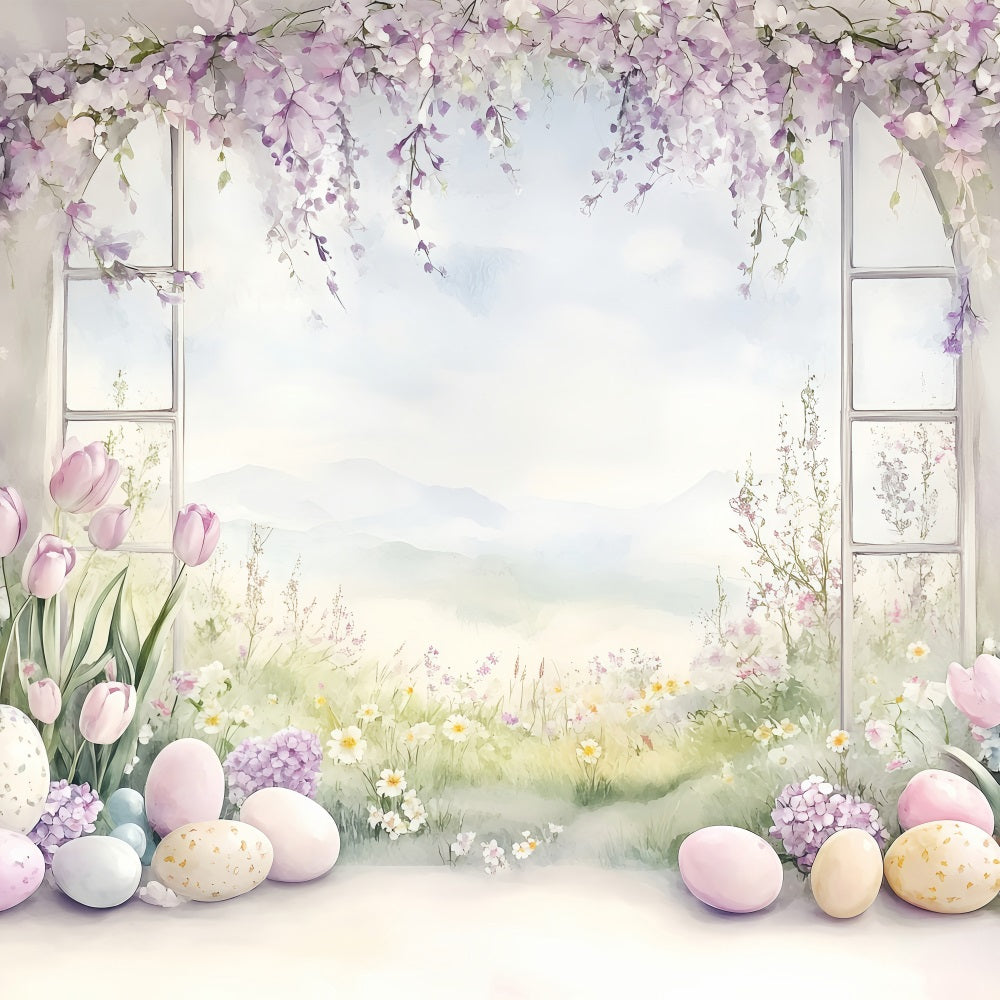 Fotoshooting Ostern Backdrop Pastell Tulpen Ei Backdrop BRP1-241