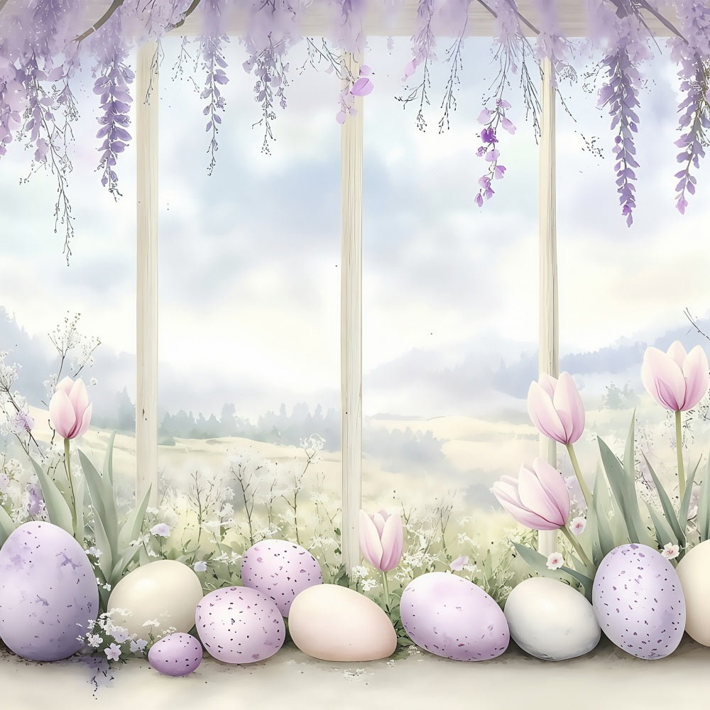 Fotohintergrund Ostern Pastell Lila Ei Fensterhintergrund BRP1-242