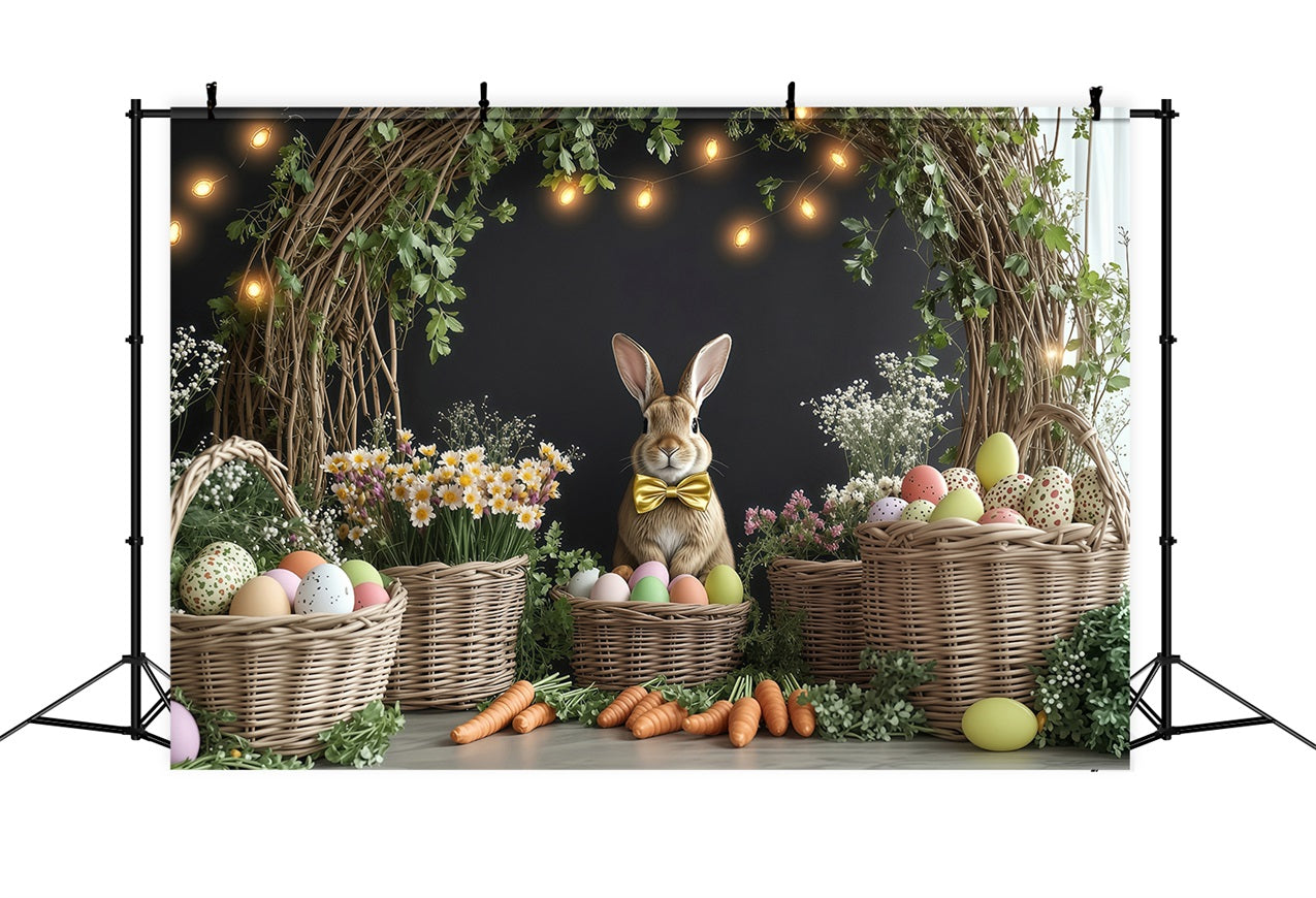 Ostern Foto Hintergrundbilder Eierkorb Hase Dekor Hintergrund BRP1-247