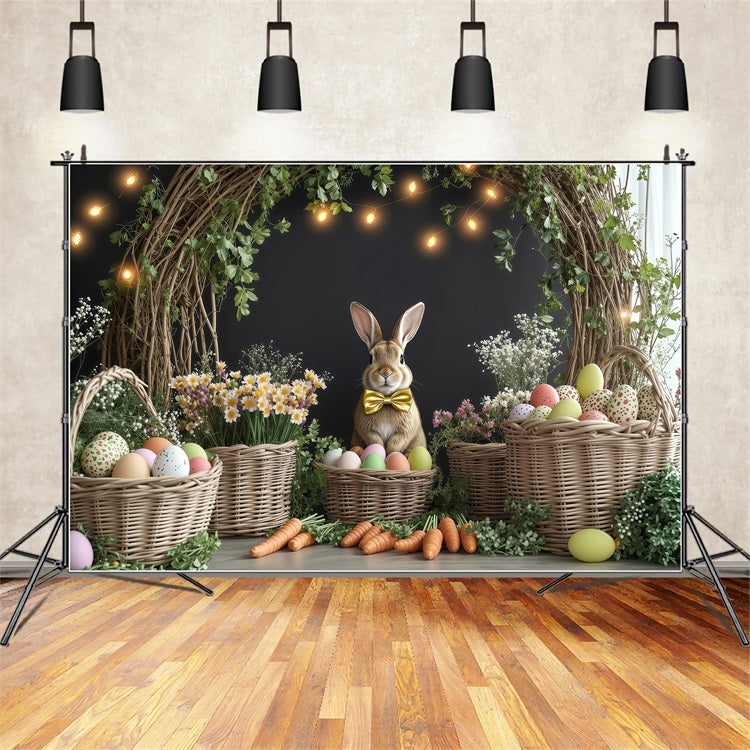 Ostern Foto Hintergrundbilder Eierkorb Hase Dekor Hintergrund BRP1-247