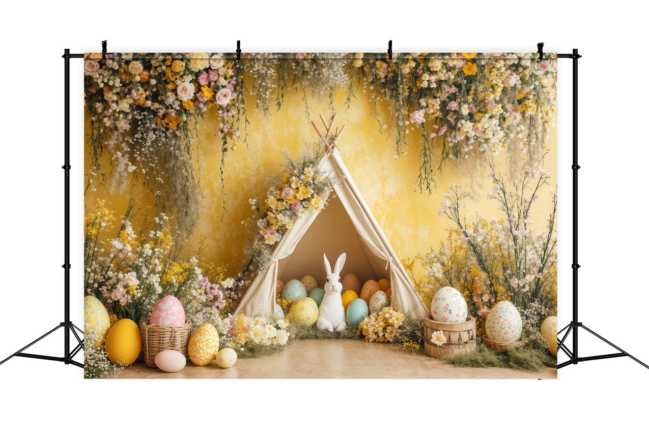 Ostern Backdrop Gelbe Eier Hasen Zelt Backdrop BRP1-261