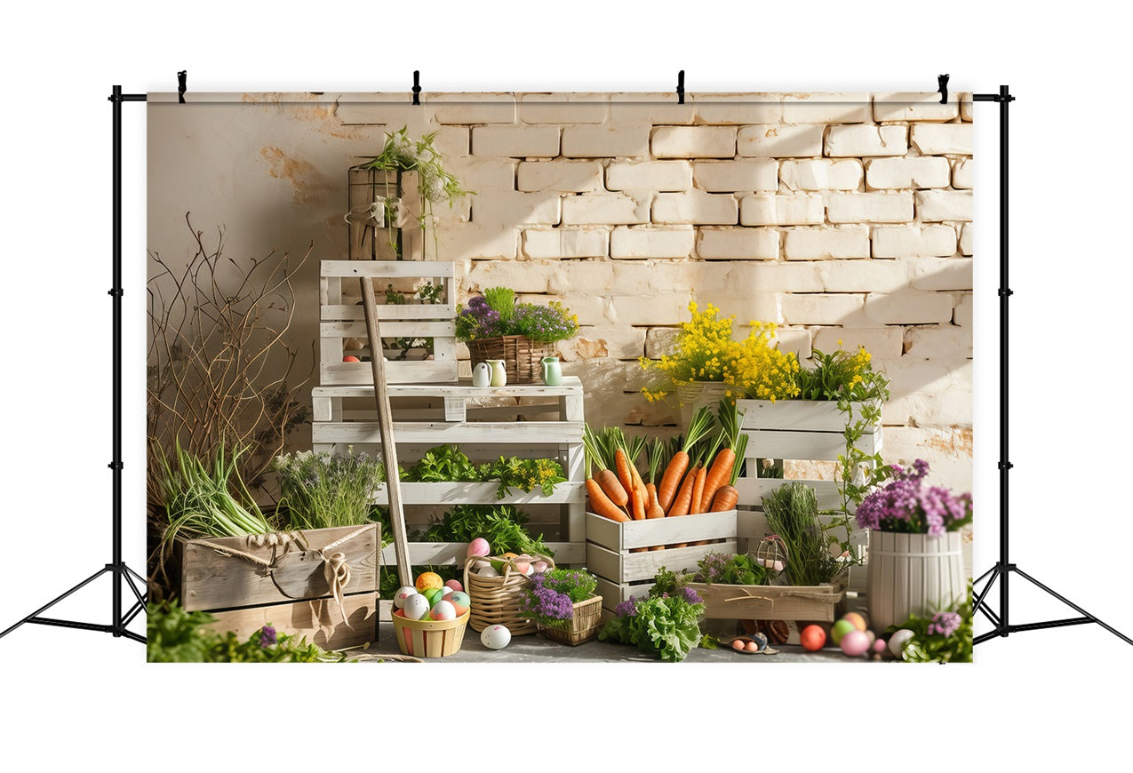 Ostern Backdrops Fotos Bauernhof Markt Frische Produkte Backdrop BRP1-299