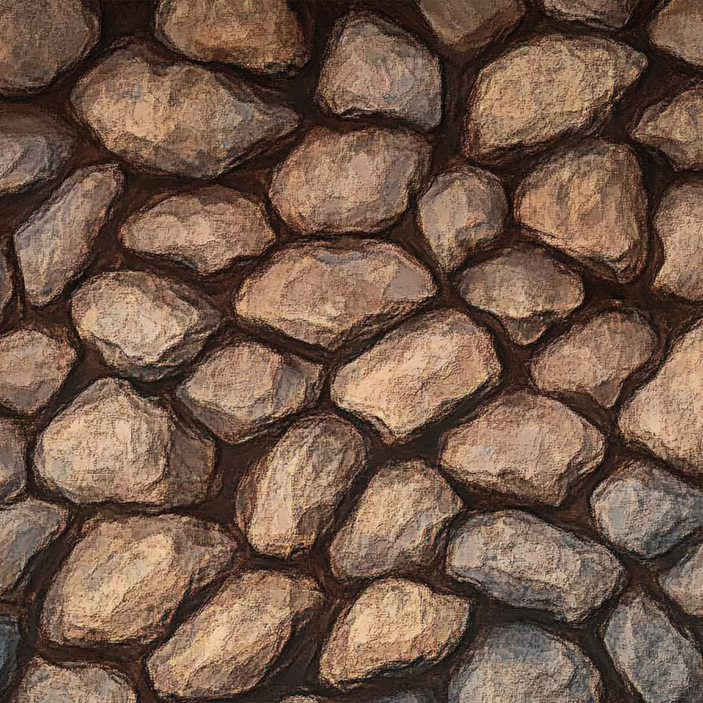 Floor Backdrops Textured Cobblestone Warme Erdtöne Floor Backdrop BRP1-30