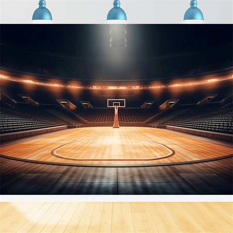 Basketballplatz Hintergrundkulisse Vintage Outdoor Hoop Hintergrundkulisse BRP1-322