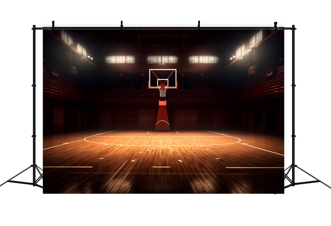 Basketball Fotohintergrund Klassischer Innenplatz Hintergrund BRP1-323