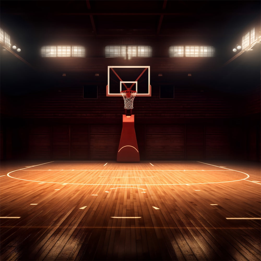 Basketball Fotohintergrund Klassischer Innenplatz Hintergrund BRP1-323