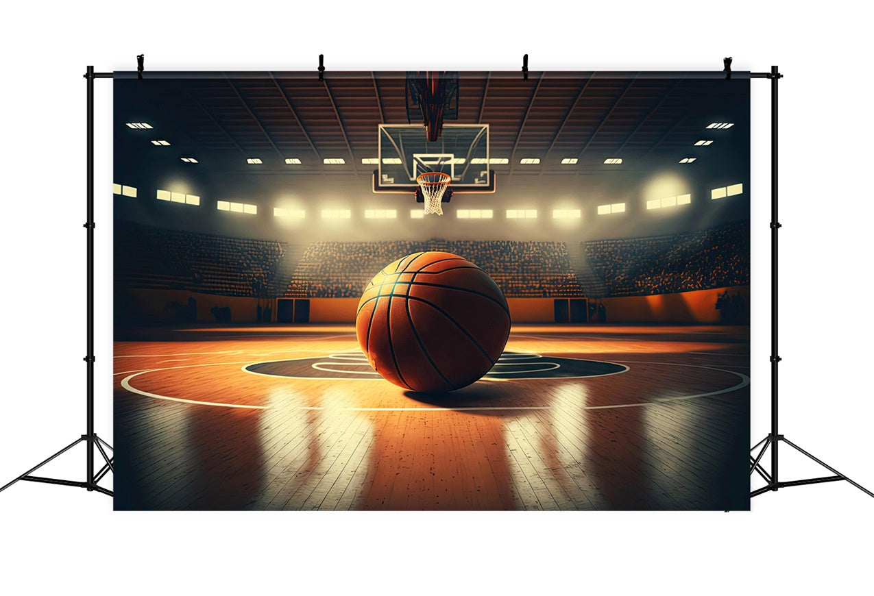 Basketball Fotokulisse Spotlight Warm Court Kulisse BRP1-326