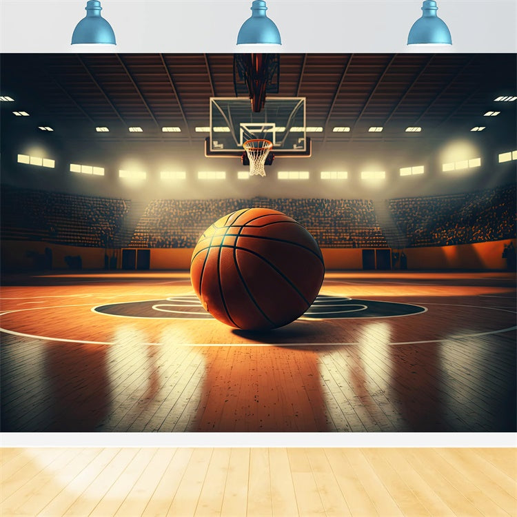 Basketball Fotokulisse Spotlight Warm Court Kulisse BRP1-326