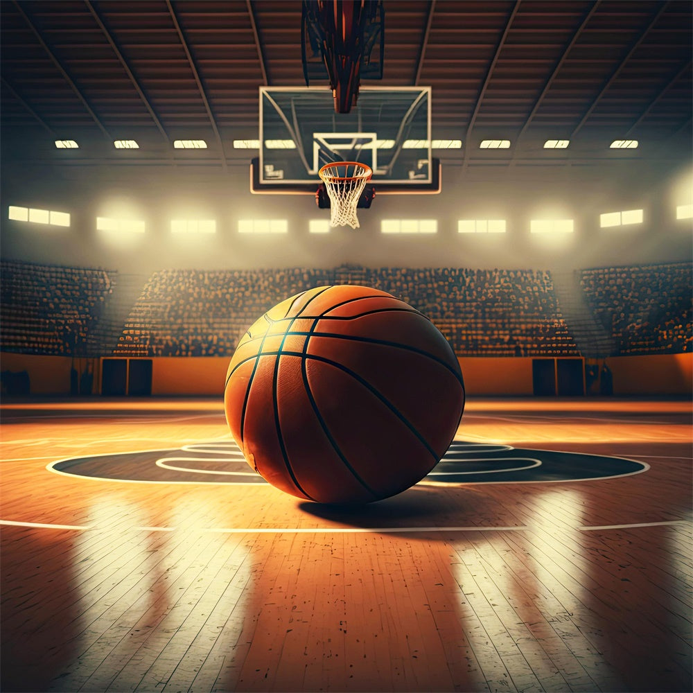 Basketball Fotokulisse Spotlight Warm Court Kulisse BRP1-326
