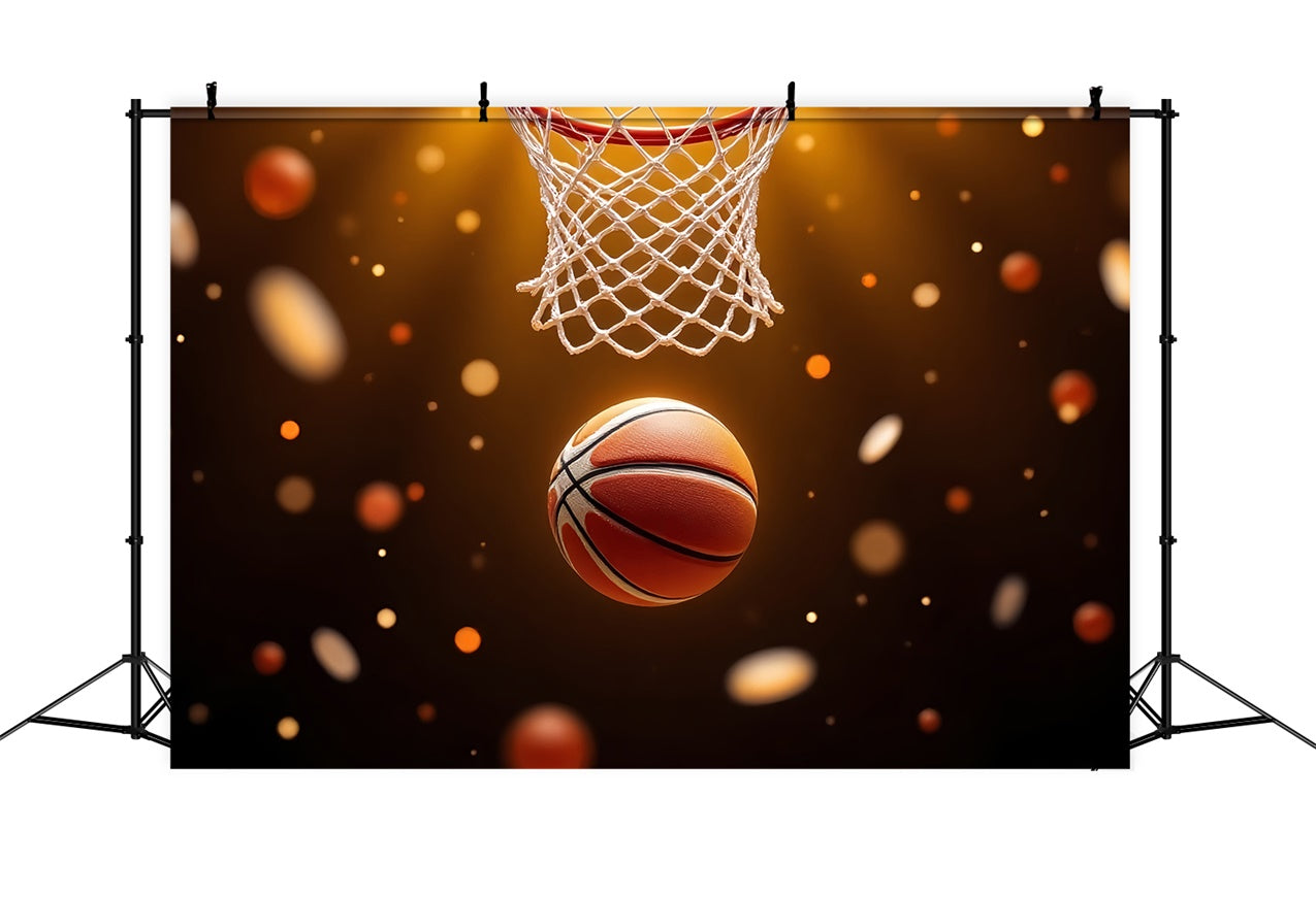 Basketball Fotohintergrund Golden Sparkle Szenerie Hintergrund BRP1-327
