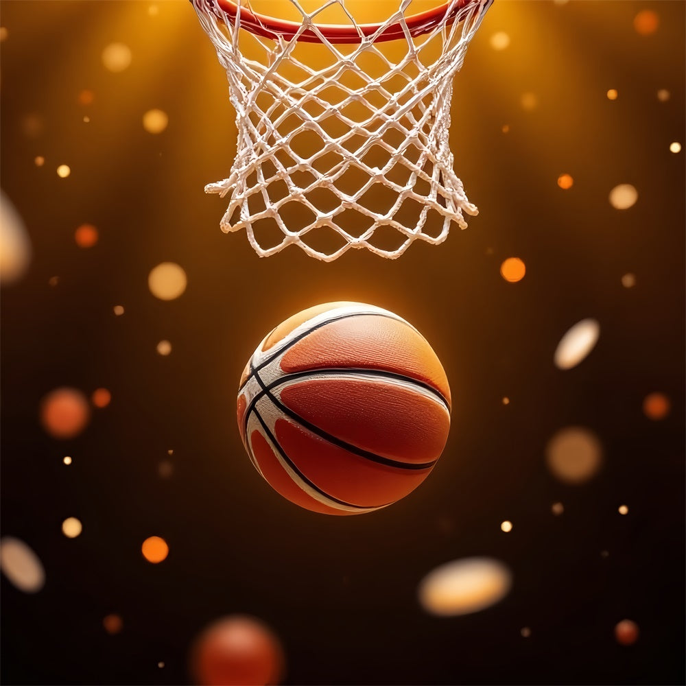 Basketball Fotohintergrund Golden Sparkle Szenerie Hintergrund BRP1-327