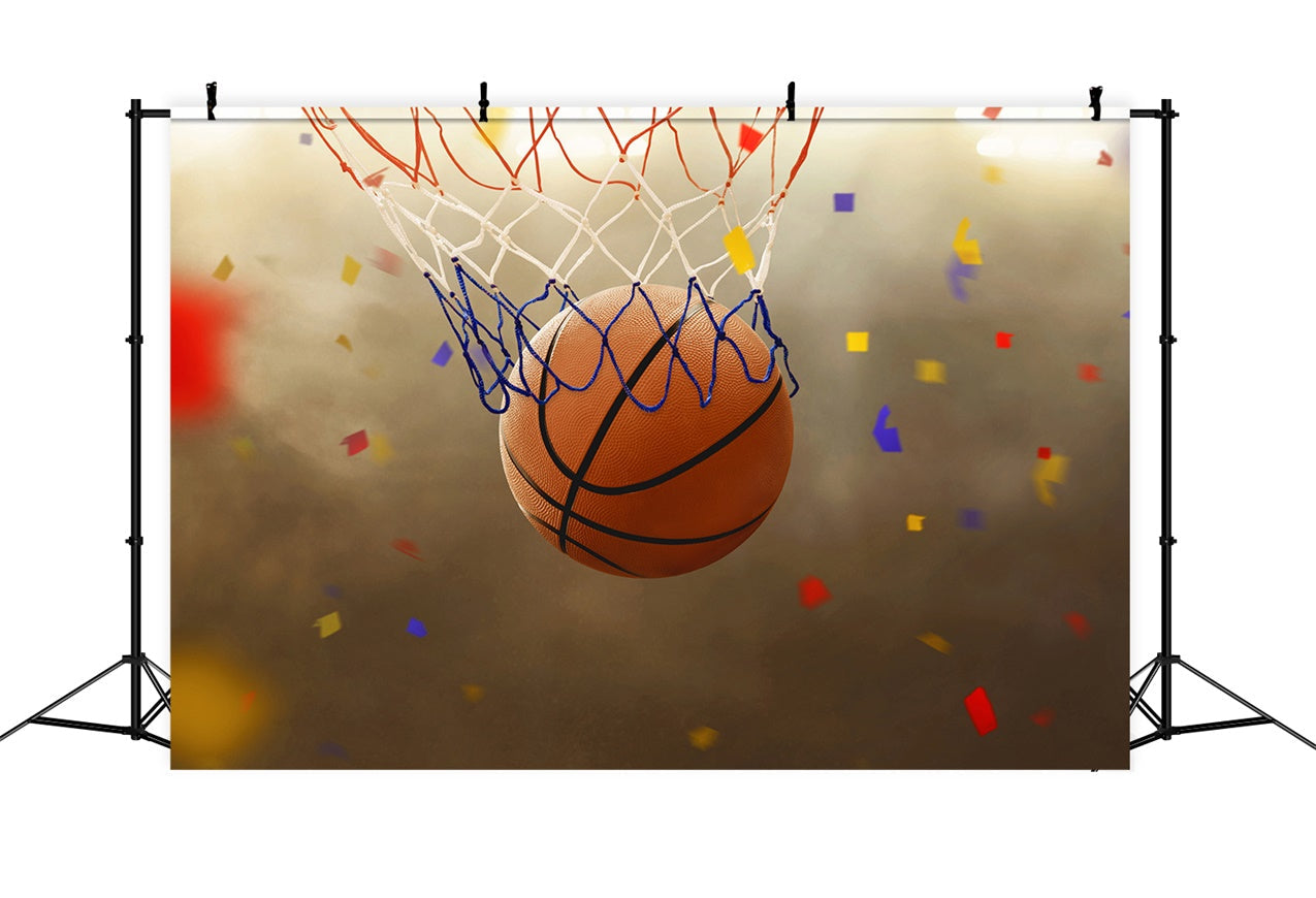 Basketball Fotografie Backdrop Sport Fest Konfetti Hintergrund BRP1-328