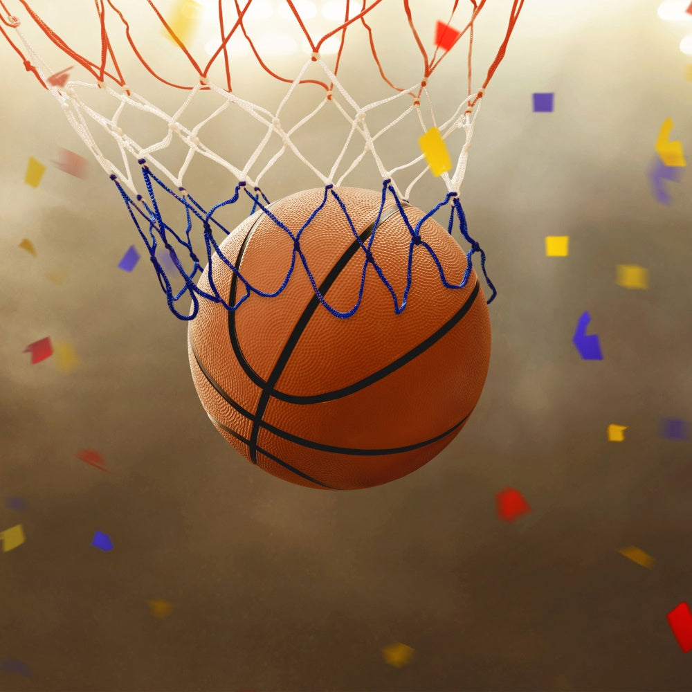 Basketball Fotografie Backdrop Sport Fest Konfetti Hintergrund BRP1-328