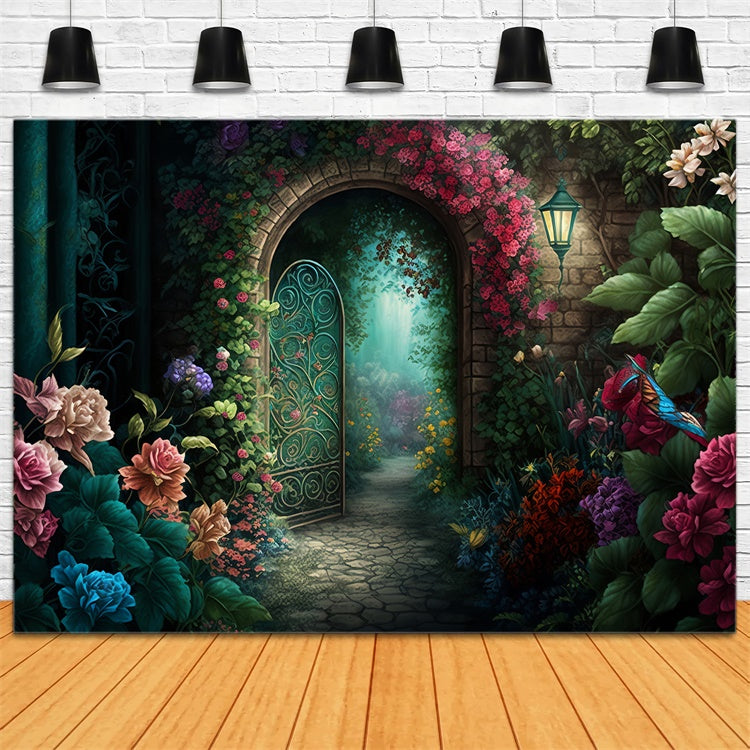 Blumen-Hintergrundbilder für Fotografie Secret Garden Archway Backdrop BRP1-335