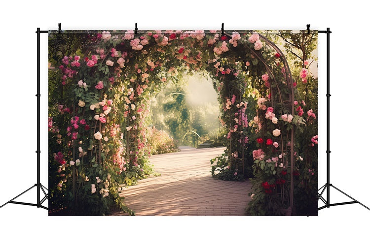 Fotohintergrund Floral Eleganter Bogen Morgenglühen Hintergrund BRP1-344