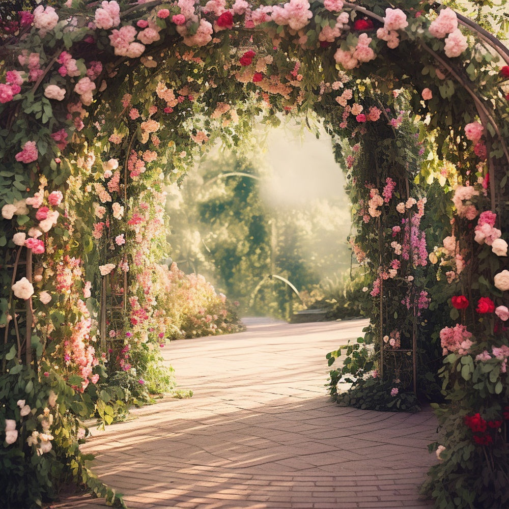 Fotohintergrund Floral Eleganter Bogen Morgenglühen Hintergrund BRP1-344