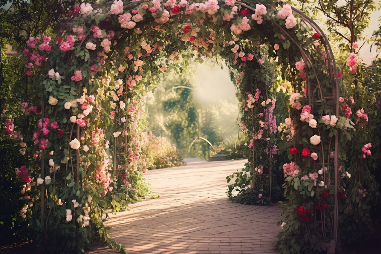 Fotohintergrund Floral Eleganter Bogen Morgenglühen Hintergrund BRP1-344