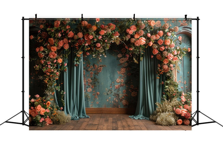 Floral Backdrop Fotografie Elegant Rustikal Rose Dekor Hintergrund BRP1-353