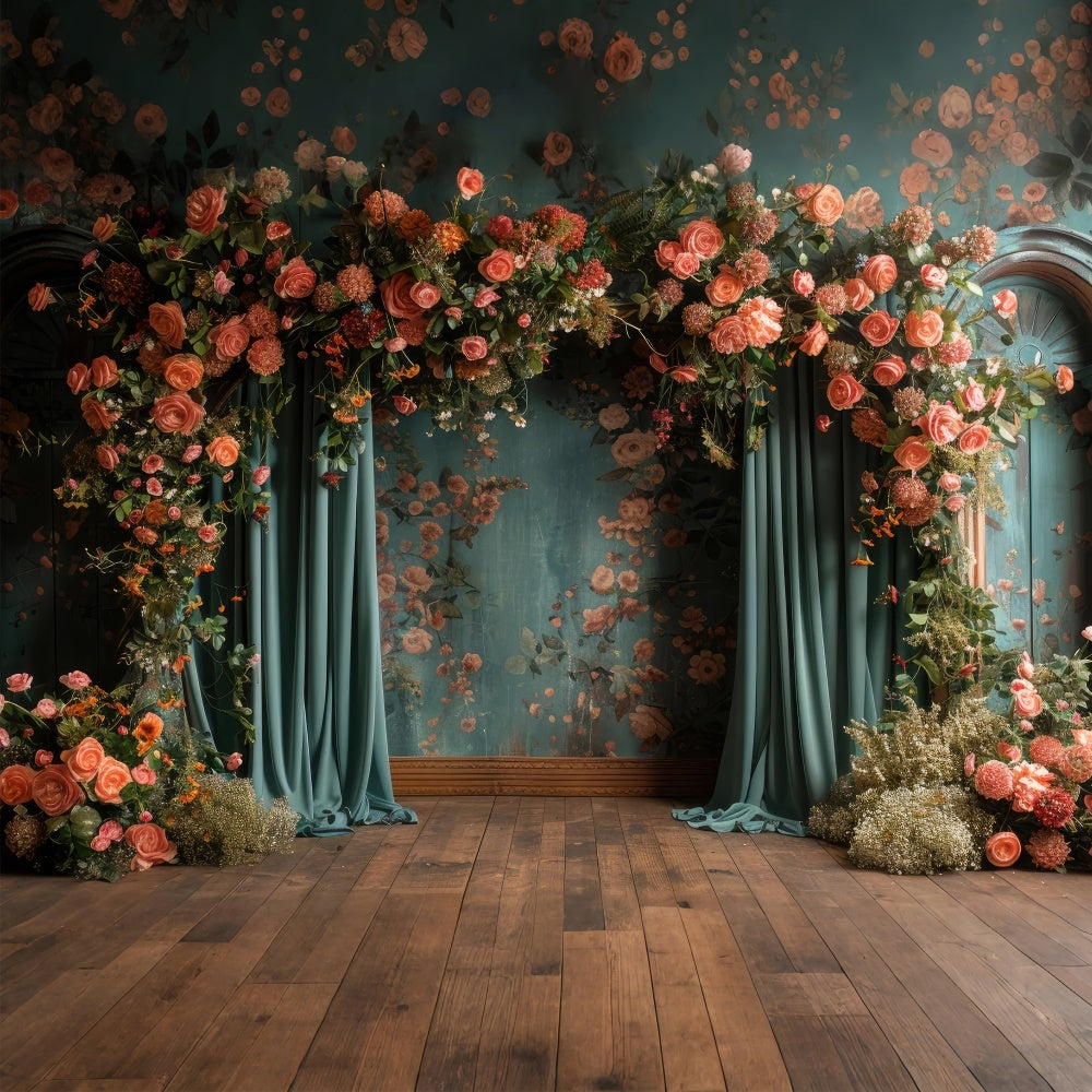Floral Backdrop Fotografie Elegant Rustikal Rose Dekor Hintergrund BRP1-353