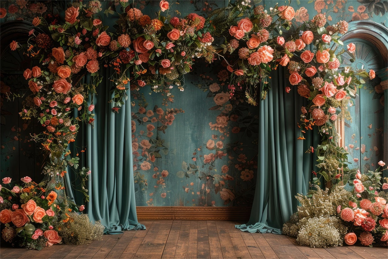 Floral Backdrop Fotografie Elegant Rustikal Rose Dekor Hintergrund BRP1-353