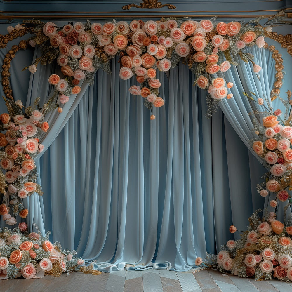 Floral Fotohintergründe Französisch inspiriert Rose Bogen Hintergrund BRP1-368