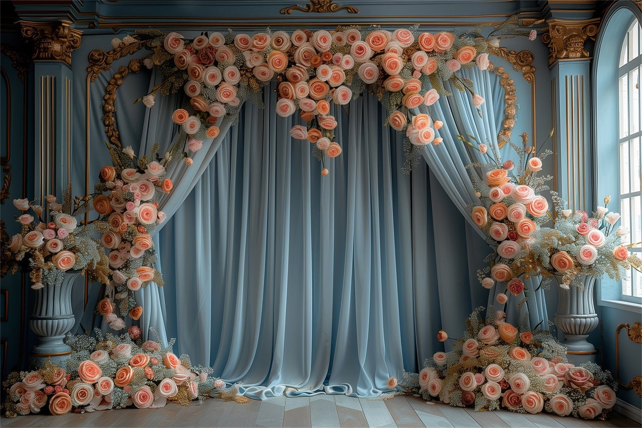 Floral Fotohintergründe Französisch inspiriert Rose Bogen Hintergrund BRP1-368
