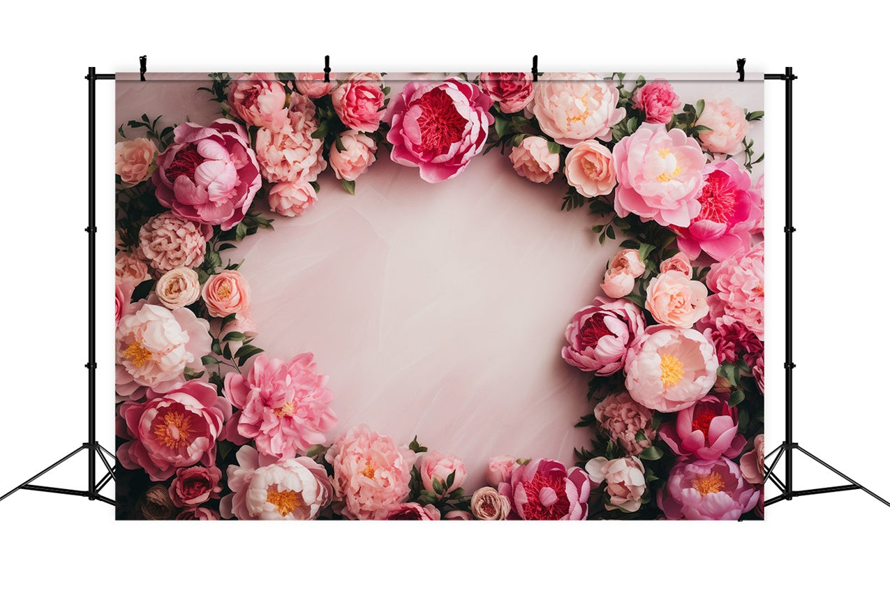 Fotohintergrund Floral Romantisch Floral Rand Rosa Hintergrund BRP1-373