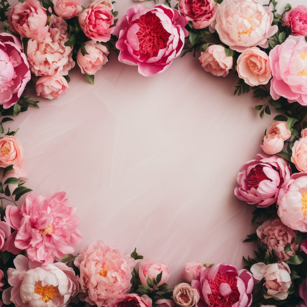 Fotohintergrund Floral Romantisch Floral Rand Rosa Hintergrund BRP1-373