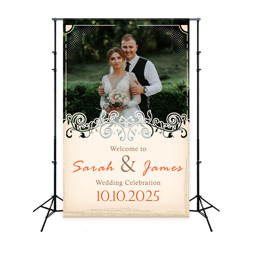 Custom Backdrop Hochzeit Glück Sarah James Garten Hintergrund BRP1-397