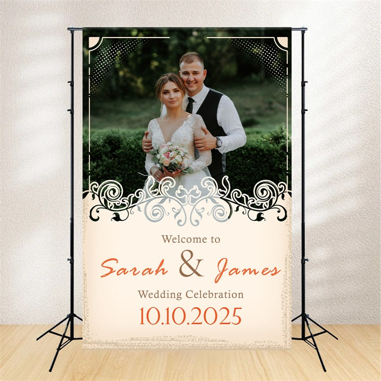 Custom Backdrop Hochzeit Glück Sarah James Garten Hintergrund BRP1-397