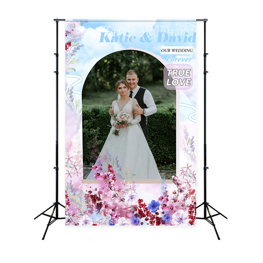 Custom Backdrops Hochzeiten Romantic Blossoms Love Backdrop BRP1-399