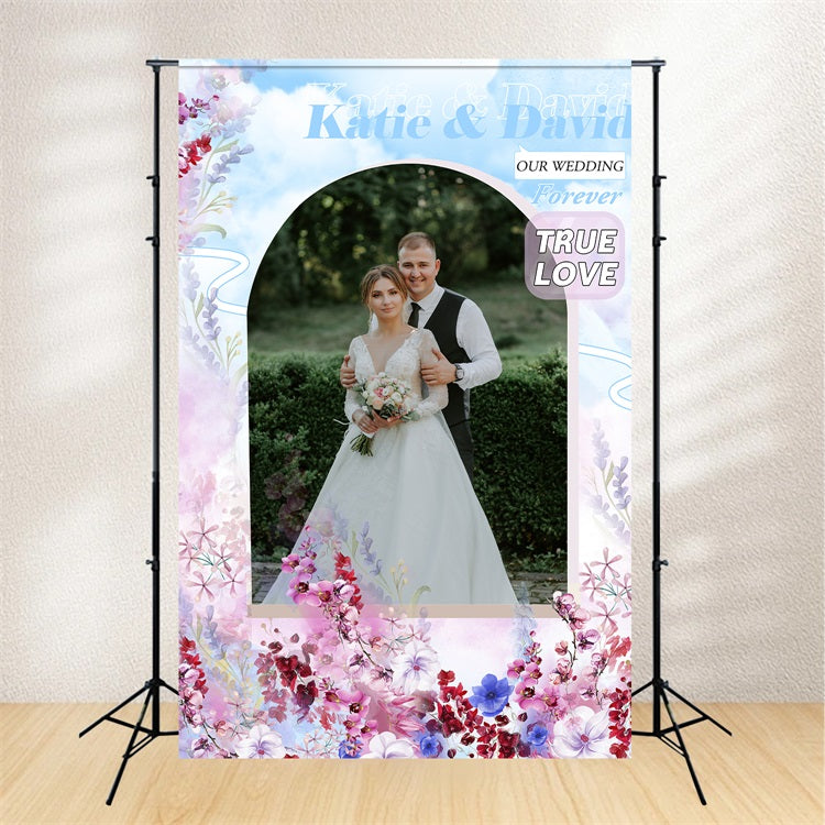 Custom Backdrops Hochzeiten Romantic Blossoms Love Backdrop BRP1-399