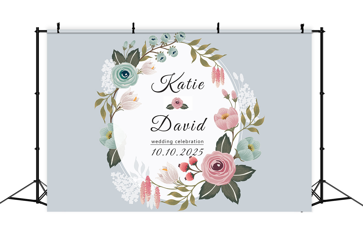 Personalisierte Backdrops Hochzeit Modern Floral Design Fotografie Hintergrund BRP1-415